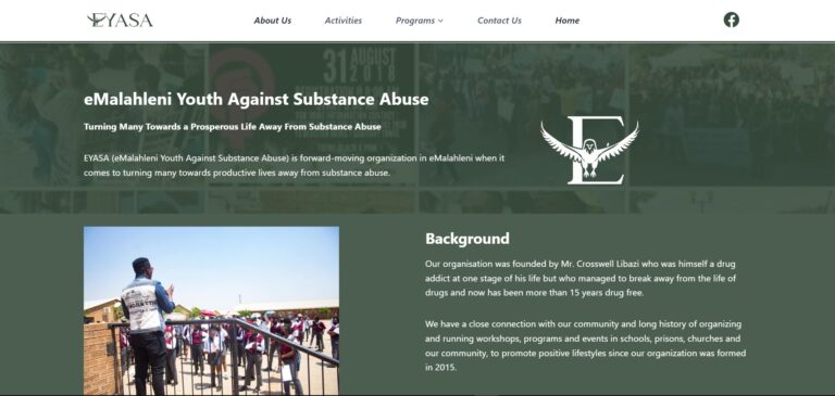 eMalahleni Youth Against Substance Abuse Website Project