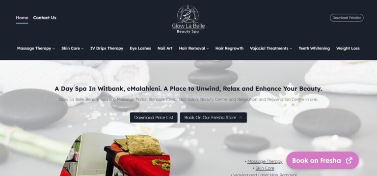 Our Website Design Project For Glow La Belle Beauty Spa